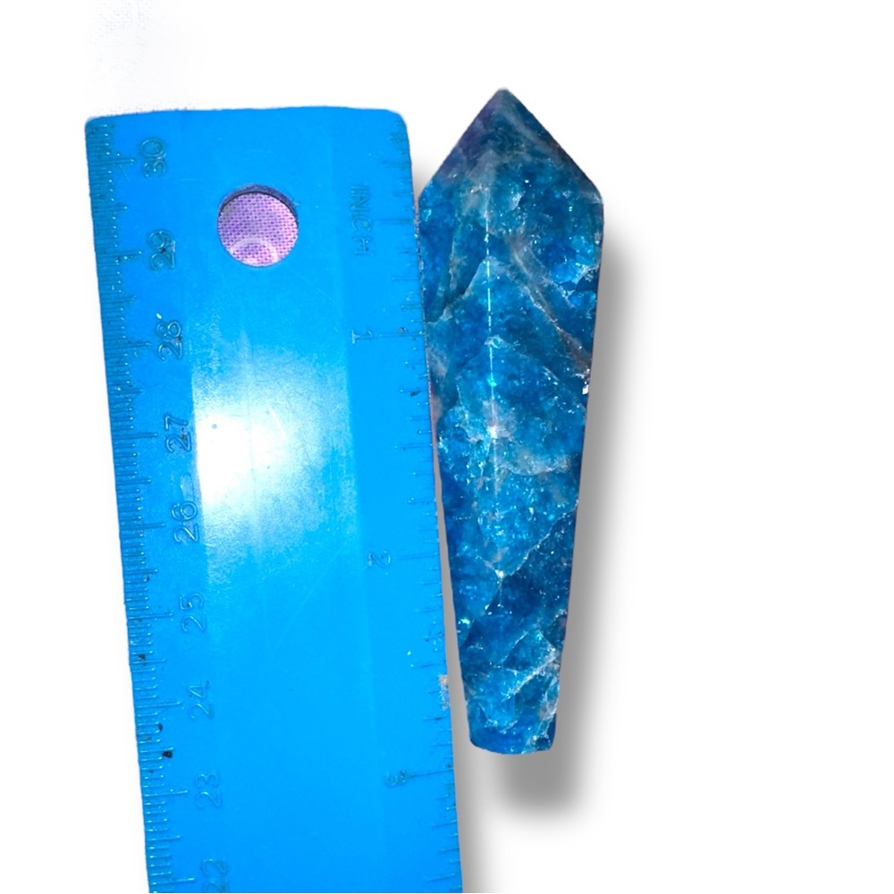 Blue Apatite Crystal Wand - Picture 5 of 6